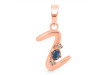 Labradorite & White Topaz Alphabet Z Pendant LBD-RDA-26.