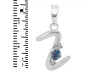 Labradorite & White Topaz Alphabet Z Pendant LBD-RDA-26.