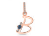 Labradorite & White Topaz Alphabet B Pendant LBD-RDA-28.