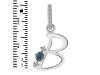 Labradorite & White Topaz Alphabet B Pendant LBD-RDA-28.