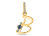 Labradorite & White Topaz Alphabet B Pendant LBD-RDA-28.