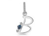 Labradorite & White Topaz Alphabet B Pendant LBD-RDA-28.