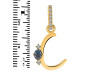 Labradorite & White Topaz Alphabet C Pendant LBD-RDA-29.