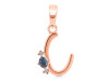 Labradorite & White Topaz Alphabet C Pendant LBD-RDA-3.