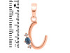 Labradorite & White Topaz Alphabet C Pendant LBD-RDA-3.