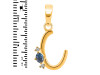 Labradorite & White Topaz Alphabet C Pendant LBD-RDA-3.