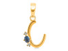Labradorite & White Topaz Alphabet C Pendant LBD-RDA-3.
