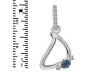 Labradorite & White Topaz Alphabet D Pendant LBD-RDA-30.