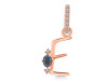 Labradorite & White Topaz Alphabet E Pendant LBD-RDA-31.