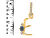 Labradorite & White Topaz Alphabet E Pendant LBD-RDA-31.