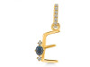 Labradorite & White Topaz Alphabet E Pendant LBD-RDA-31.