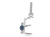 Labradorite & White Topaz Alphabet E Pendant LBD-RDA-31.