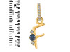 Labradorite & White Topaz Alphabet F Pendant LBD-RDA-32.