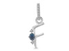Labradorite & White Topaz Alphabet F Pendant LBD-RDA-32.