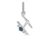 Labradorite & White Topaz Alphabet H Pendant LBD-RDA-34.