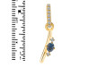 Labradorite & White Topaz Alphabet I Pendant LBD-RDA-35.