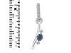 Labradorite & White Topaz Alphabet I Pendant LBD-RDA-35.