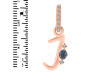 Labradorite & White Topaz Alphabet J Pendant LBD-RDA-36.