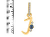 Labradorite & White Topaz Alphabet J Pendant LBD-RDA-36.
