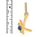 Labradorite & White Topaz Alphabet K Pendant LBD-RDA-37.