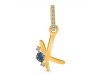 Labradorite & White Topaz Alphabet K Pendant LBD-RDA-37.