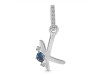 Labradorite & White Topaz Alphabet K Pendant LBD-RDA-37.