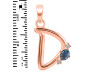 Labradorite & White Topaz Alphabet D Pendant LBD-RDA-4.