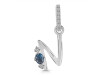 Labradorite & White Topaz Alphabet N Pendant LBD-RDA-40.