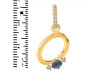 Labradorite & White Topaz Alphabet O Pendant LBD-RDA-41.