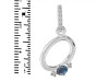 Labradorite & White Topaz Alphabet O Pendant LBD-RDA-41.