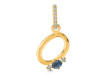 Labradorite & White Topaz Alphabet O Pendant LBD-RDA-41.