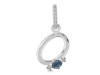 Labradorite & White Topaz Alphabet O Pendant LBD-RDA-41.
