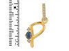 Labradorite & White Topaz Alphabet P Pendant LBD-RDA-42.