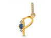 Labradorite & White Topaz Alphabet P Pendant LBD-RDA-42.