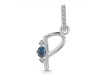 Labradorite & White Topaz Alphabet P Pendant LBD-RDA-42.