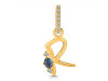 Labradorite & White Topaz Alphabet R Pendant LBD-RDA-44.