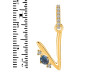 Labradorite & White Topaz Alphabet V Pendant LBD-RDA-48.