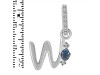 Labradorite & White Topaz Alphabet W Pendant LBD-RDA-49.