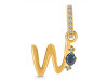 Labradorite & White Topaz Alphabet W Pendant LBD-RDA-49.