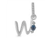 Labradorite & White Topaz Alphabet W Pendant LBD-RDA-49.