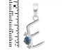 Labradorite & White Topaz Alphabet E Pendant LBD-RDA-5.