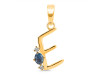 Labradorite & White Topaz Alphabet E Pendant LBD-RDA-5.
