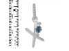 Labradorite & White Topaz Alphabet X Pendant LBD-RDA-50.