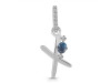 Labradorite & White Topaz Alphabet X Pendant LBD-RDA-50.
