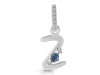 Labradorite & White Topaz Alphabet Z Pendant LBD-RDA-52.