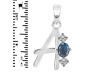 Labradorite & White Topaz Alphabet A Pendant LBD-RDA-53.