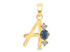 Labradorite & White Topaz Alphabet A Pendant LBD-RDA-53.