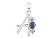 Labradorite & White Topaz Alphabet A Pendant LBD-RDA-53.