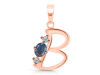 Labradorite & White Topaz Alphabet B Pendant LBD-RDA-54.