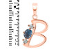 Labradorite & White Topaz Alphabet B Pendant LBD-RDA-54.
